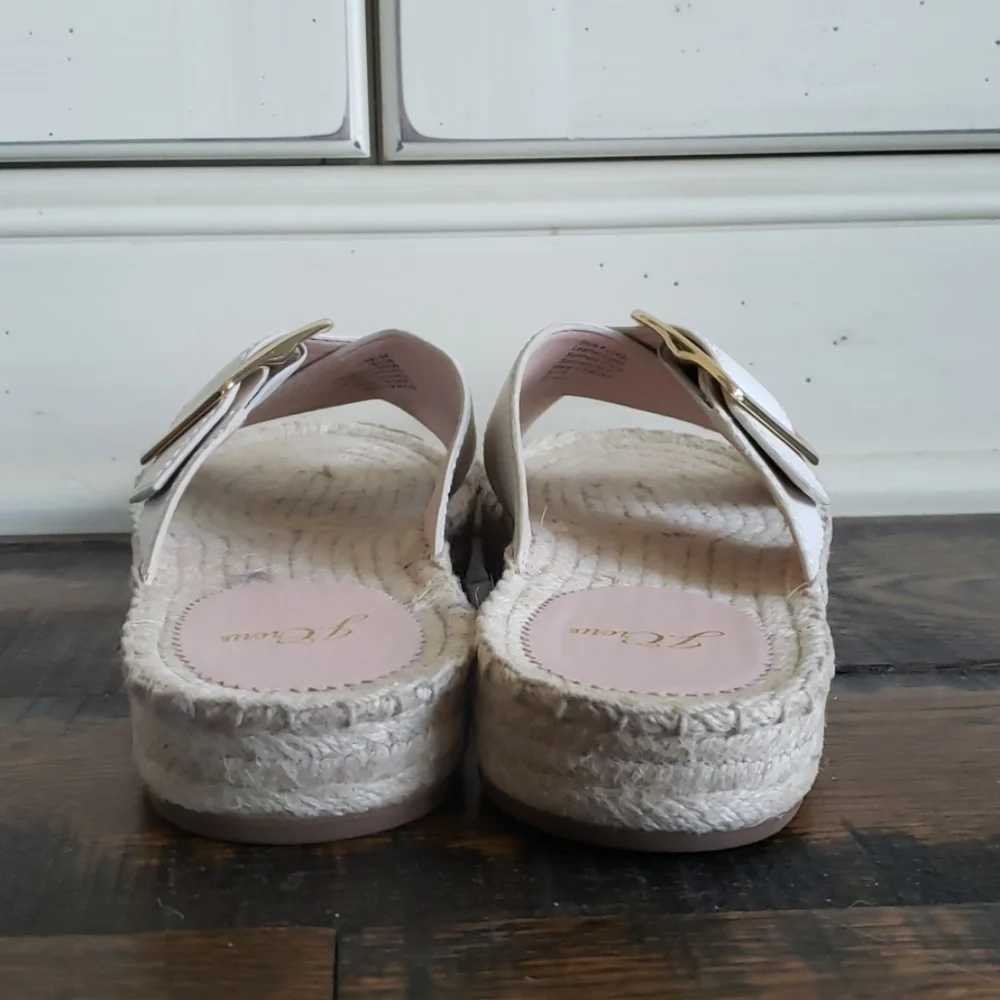 J. Crew Crossstrap espadrilles leather L5492